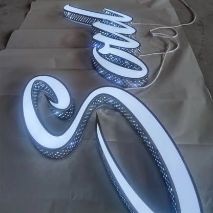 Custom Made Front Lit & Side Lit LED Channel Letters Signs Perforated Shop Signs Exterior Use