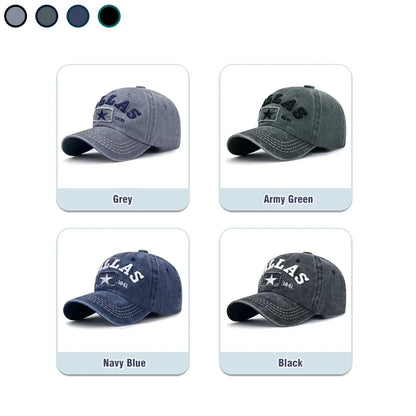 4 Colors Unisex DALLAS 3D Embroidered Baseball Cap Snapback caps Sun hats Dad hats
