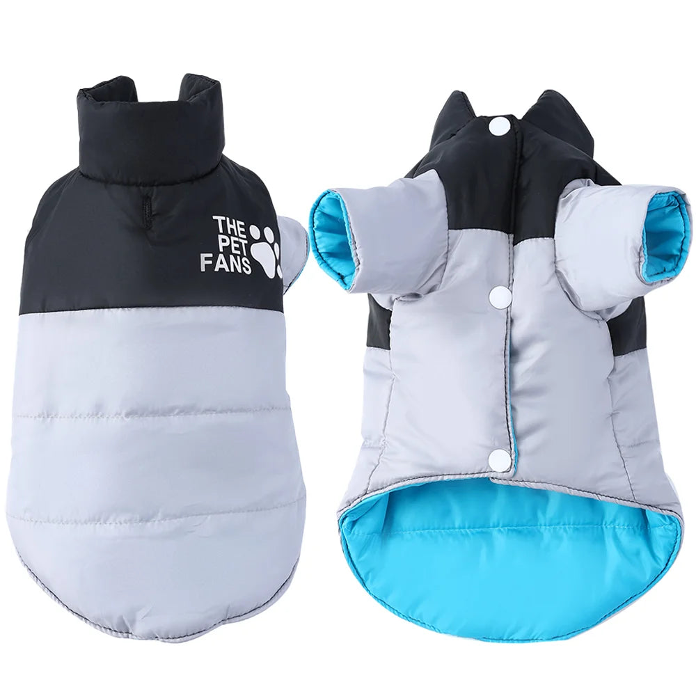 Reversible Pet Coat In Winter For Small Medium Dogs Cats Waterproof Pets Clothes Solid Warm Puppy Kitty Sphynx Chihuahua Jacket