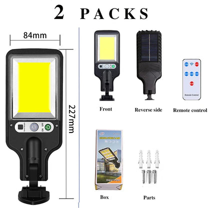 Solar Street Lights Outdoor Waterproof Human Body Sensing Courtyard Garden Wall Household Lights Rural Road Lighting Wall Lights