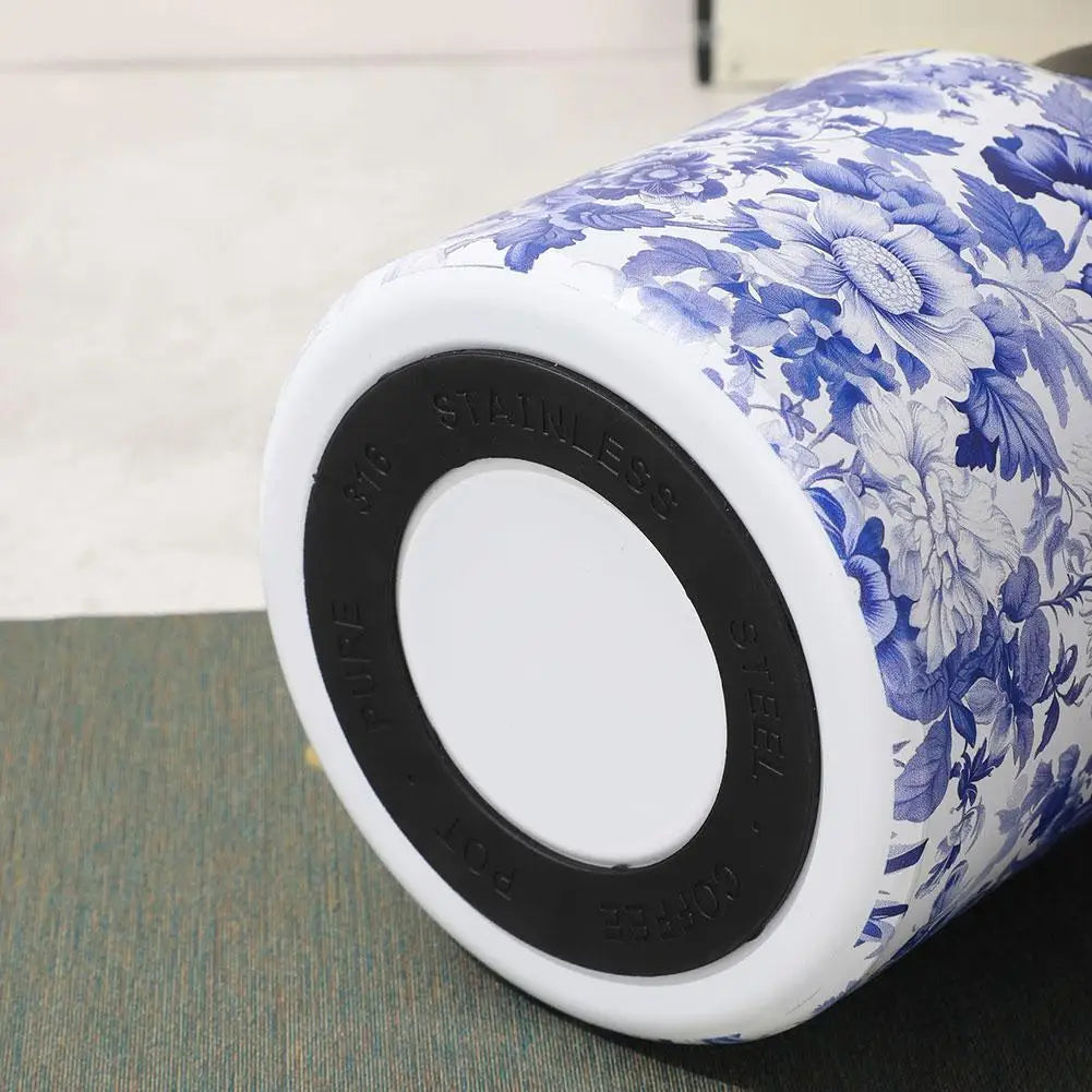 Chinese Style Teapot Steel Tea Kettle Blue and White With Tea Tea Design Maker Porcelain Kettle 1000ml Filter Water K1T4