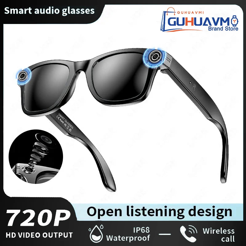 800K HD Camera Smart Sunglasses Video Recording Translator Music Playback Eyeglasses Wireless Bluetooth Call Smart Glasses 2025