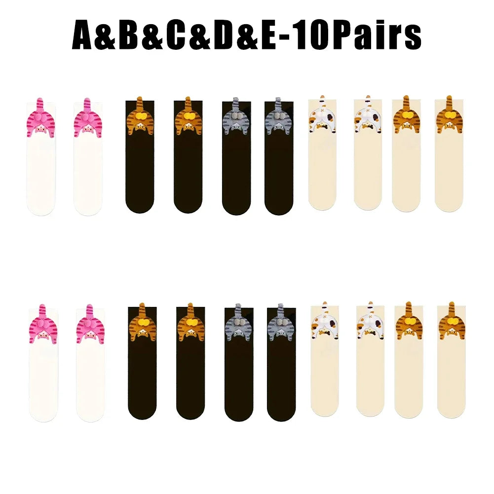 Cute Cat Socks with Balls Funny Cotton Socks Breathable Soft Cotton Socks Girl Women Socks Novelty Gifts for Cat Lovers