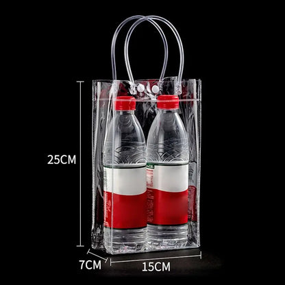 The New PVC Handbag Plastic Candy Bag Convenient Large Capacity Transparent Gift Jelly Bag Gift Bag School Work Daily Matching