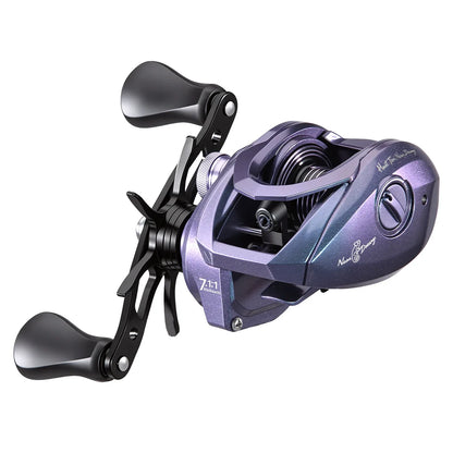DC Intelligent Baitcasting Reel, Electronic Electromagnetic Brake Anti-Backlash Low Noise Long Cast Fishing Reel w/ Metal Wrench