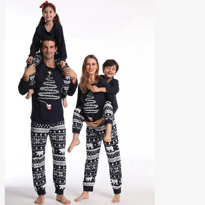 Christmas Family Matching Pajamas Set Firework Print Mom Dad Kids Home Clothes Warm Soft Sleepwear Baby&Dog Romper Pjs Xmas Look