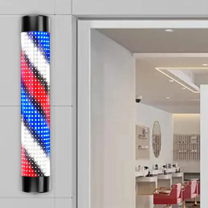 Rotating Barber Rod Lights Barber Shop Pole Waterproof Hair Salon Indoor Neon Signs Wall Mounted Hairdressing Stripes Lights
