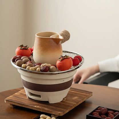 Ceramic Baked Milk Tea Pot Can Be Dry Boiled Boiled Tea Warm Milk Pot Teapot Tea Infuser