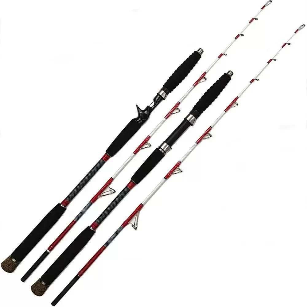 1.6M Saltwater Offshore 100-300g Casting/Spinning Carbon Fiber Boat Fishing Rod Portable Travel Fishing Rod EVA Handle Surf Rod