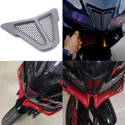 Dirt bike accessories moto decorative air Inlet Head Cover Aluminum Mesh Intake Guard Protector for Yamaha R15-V3 2017-2020