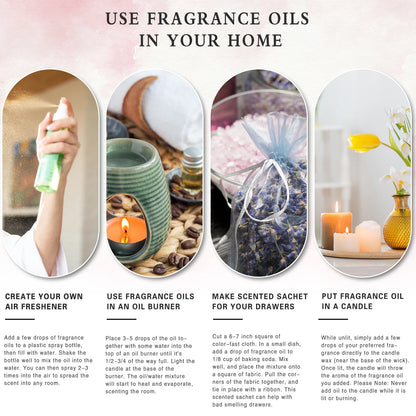 PHATOIL 100ml Aromatherapy Fragrance Oil with Glass Dropper Lime Coconut Strawberry Cherry Watermelon Lemon Mango Aroma Oils