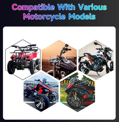Vtopek 5"/7" inch Motorcycle DVR GPS Navigation Multimedia Player Wireless CarPlay Android Auto IPX7 Waterproof Screen Recorder