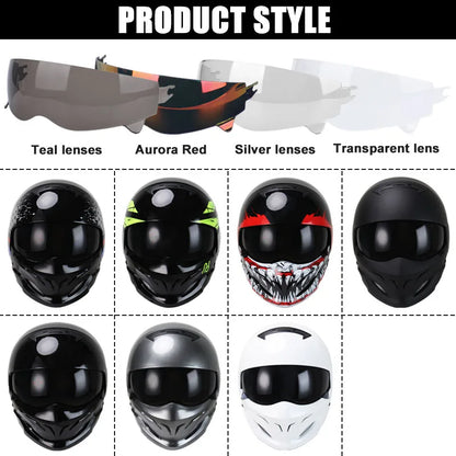 New Scorpion Retro Motorcycle Cascos Moto Locomotive Personality Multi-purpose Combination Helmet  Detachable Multi-purpose