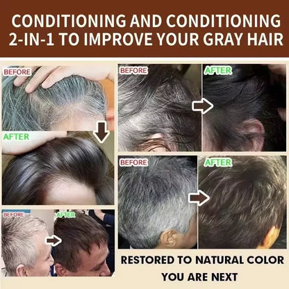 White Hair to Black Shampoo Dye Soap Natural Color Soap Restore Gray Beard Cover Gray Hair Dye Hair Fixing Shampoo For Man Women