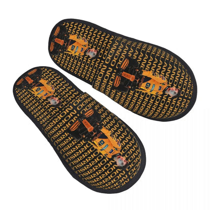 Custom British Lando Norris Racing Driver Guest Slippers for Spa Women House Slipper