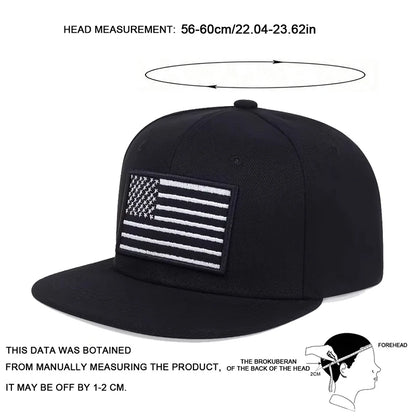 Unisex American Flag Embroidery Hip-hop Hats Spring Autumn Outdoor Adjustable Casual Baseball Caps Sunscreen Hat Sports Cap