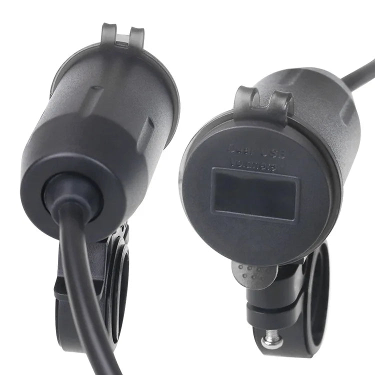 Motorcycle Modified Charger Fast Charger Dual QC3.0 USB LED Voltmeter Display Dual USB Charger Socket Motorcycle and Bicycle Acc