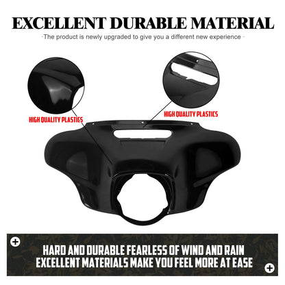 Front Light Batwing Outer Cover Motorcycle Headlight Fairing With LED Lamp For Harley Touring Ultra Limited Street Glide 14-2024