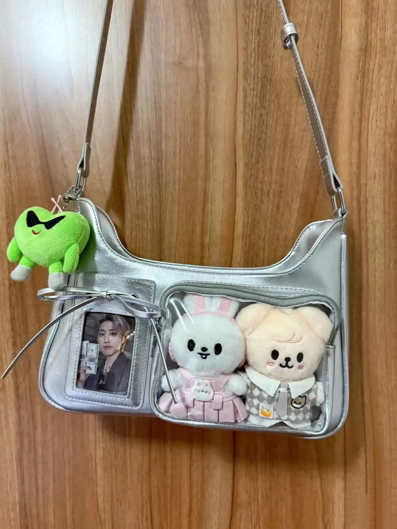 SS Y2k Harajuku Shoulder Bag Women Korean Transparent Ita Bag School Crossbody Bag Female Japanese Designer Preppy Handbag Purse