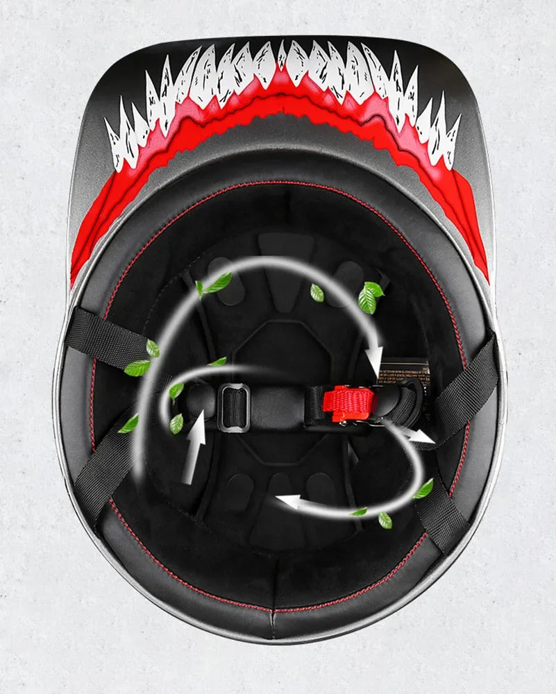 2023 New Vintage Motorcycle Helmet baseball cap helmet men's and women's children's scooter half face Vintage four seasons hat