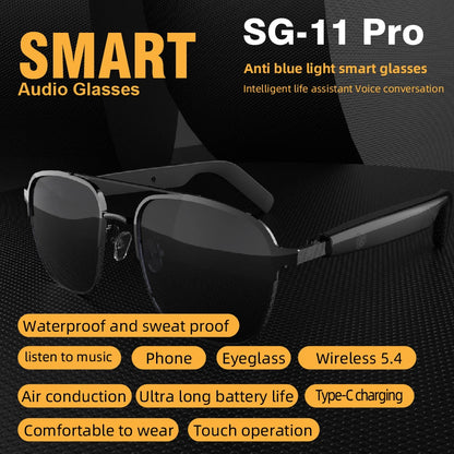 SG11 PRO Sunglasses Smart Wireless Bluetooth Glasses for Fashion Anti-Blue Light Glasses with Music Playback And Phone Answering