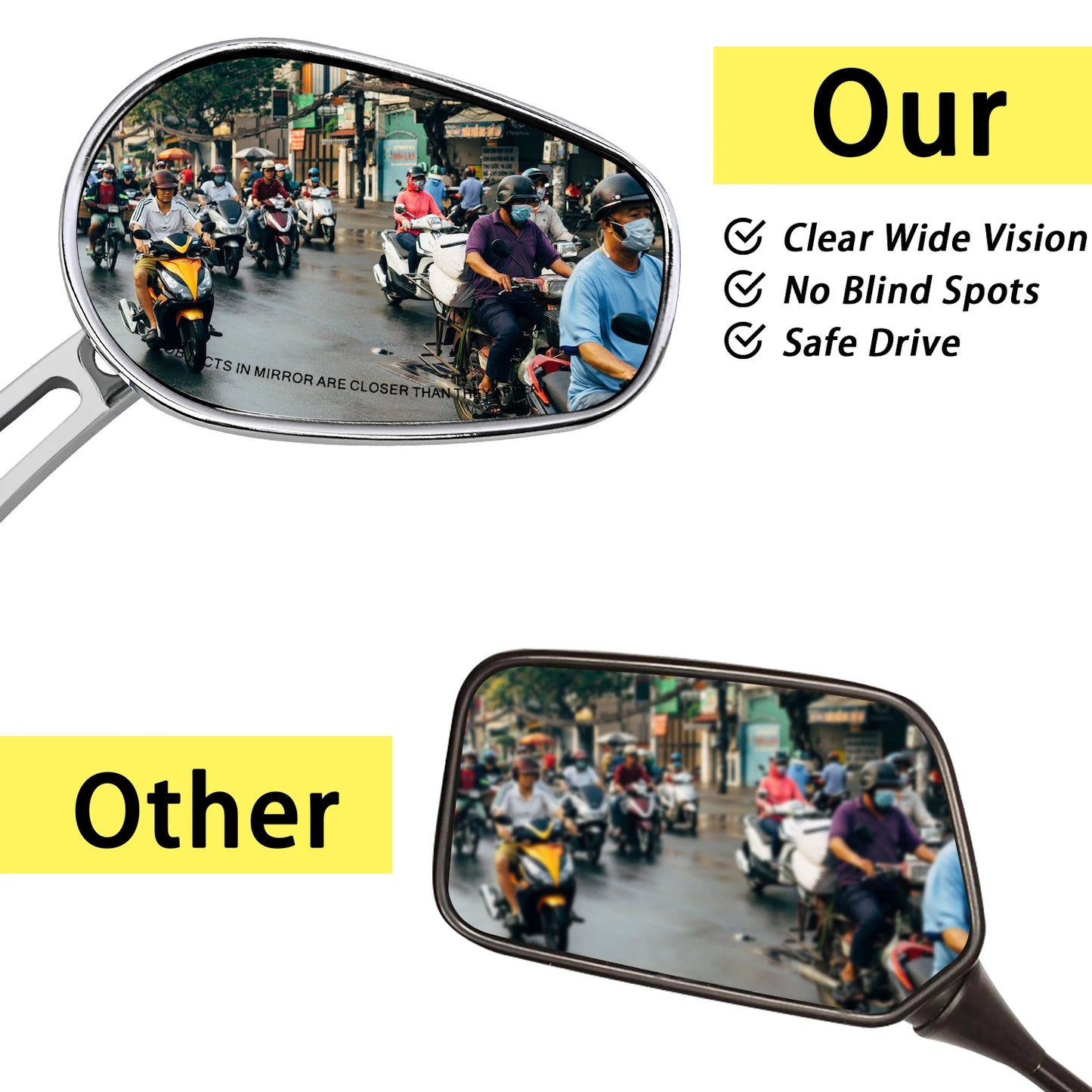 Motorcycles Rear Side Mirrors Rear view For Harley Honda Road King Touring Sportster Fat Boy Softail Bobber Chopper Street Glide