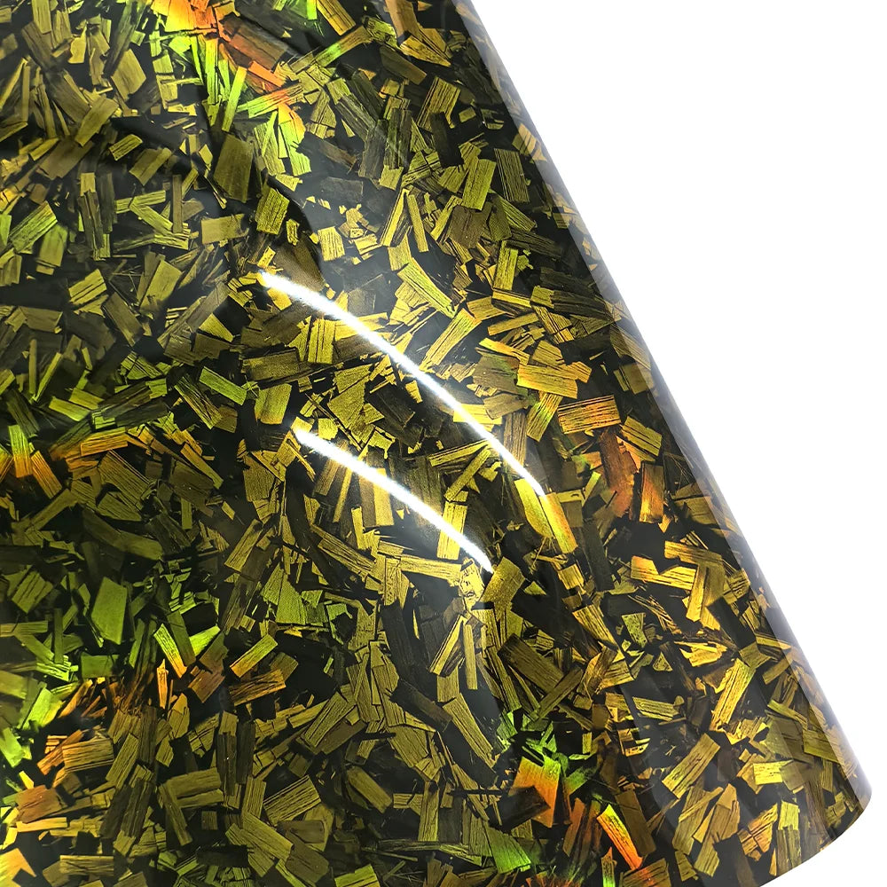 High Glossy Black Gold Silver Red Forged Carbon Fiber Car Sticker Sticker on the Hood Adhesive Vinyl for Car Stickers