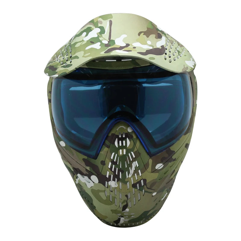 GREAT II Lotus Camo Tactical PAINTBALL MASK with Visor Airsoft Mask with DYE I4 Thermal Lens