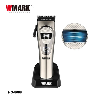 WMARKNG- 8088 external rotor brushless hair clipper with 7200 rpm high speed, 440C precision steel blade, oil head with gradual