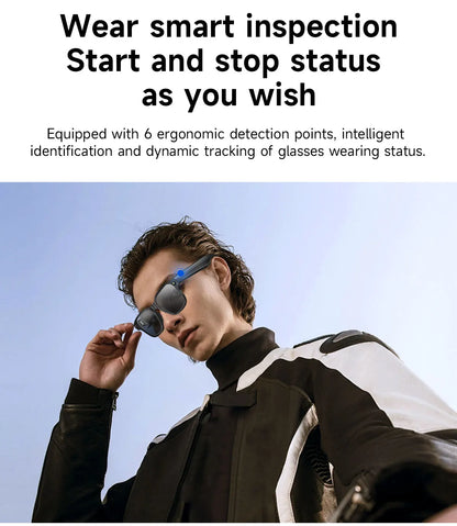 New AI Smart Glasses 800W Camera WIFI+Bluetooth Real-time Transmission Sunglasses Touch Control Video Record Glasses For XIAOMI