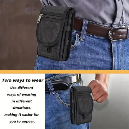 Mobile Phone Bag Casual Waist Bag Pen Insertion Bag Flip Top Mobile Phone Waist Hanging Bag Waist Bag Mobile Phone