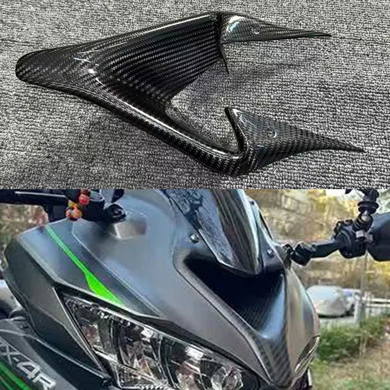 Carbon Fiber For KAWASAKI Ninja ZX4R ZX4RR ZX-4R ZX25R Front Air Wing Bird Beak Inlet Lower Fairing Kit Front Air intake Cover