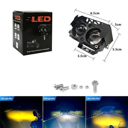 Motorcycle LED light Spotlight headlight lens Motorcycle Driving lights Spot Lamp yellow white High Low beam Moto Running Light