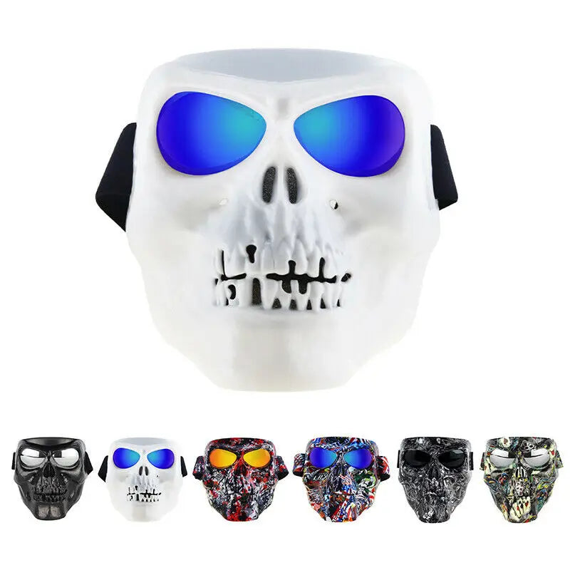 Dirt Bike Racing ATV Racing Halloween Eyewear Shield Skull Face Mask For Eyewear Motorbike