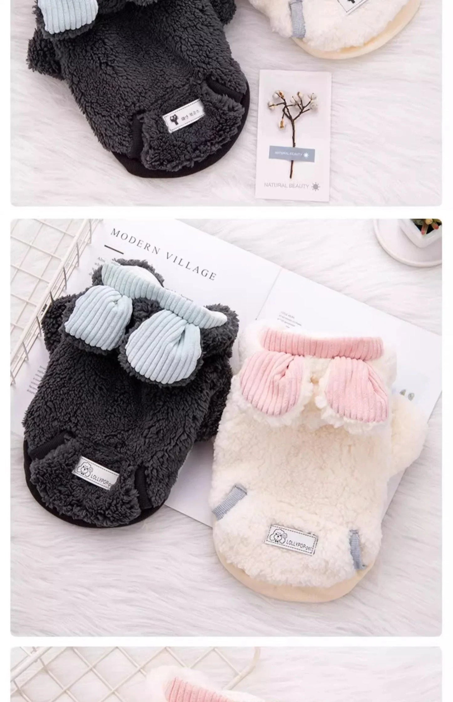 Thickened Fluffy Cotton Coat For Kittens Autumn Winter Clothes British Short Hair Doll Puppy Anti Shedding Warm Cat Jacket