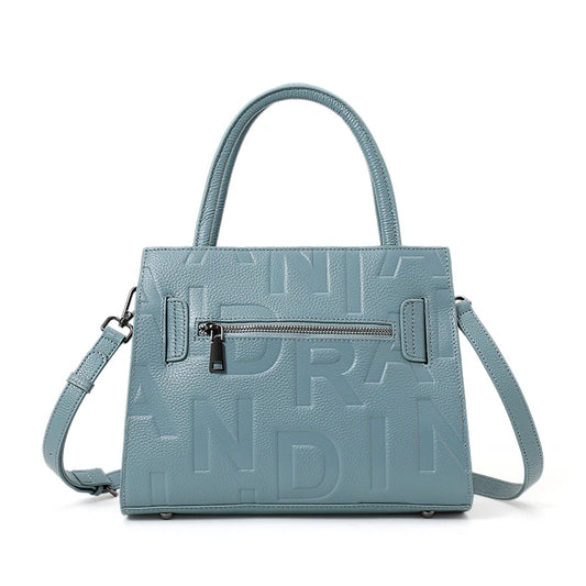 Genuine Leather Letter Bag for Women, Handbag and Crossbody Bag, 2025 New Trendy Women's Bag, Elegant and High-End Motorcycle Bag