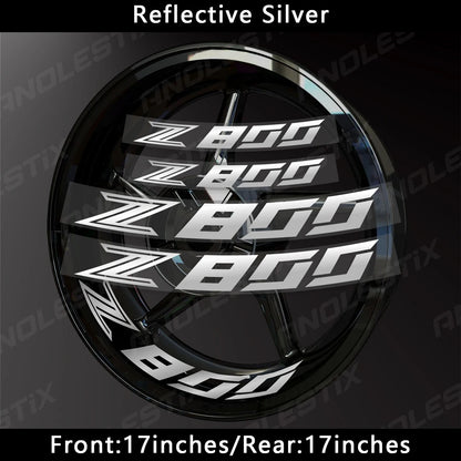 AnoleStix Reflective Motorcycle Wheel Sticker Hub Decal Rim Stripe Tape For Kawasaki Z800 2018 2019 2020 2021 2022 2023 2024