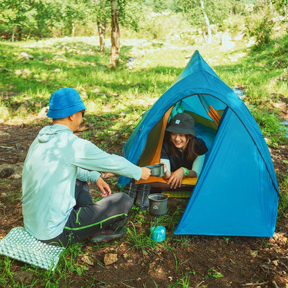 WIDESEA Outdoor Camping 1.5 person Double-Layer Fish Spine tent 15D Nylon Silicone-Coated  Lightweight for Hiking & camping