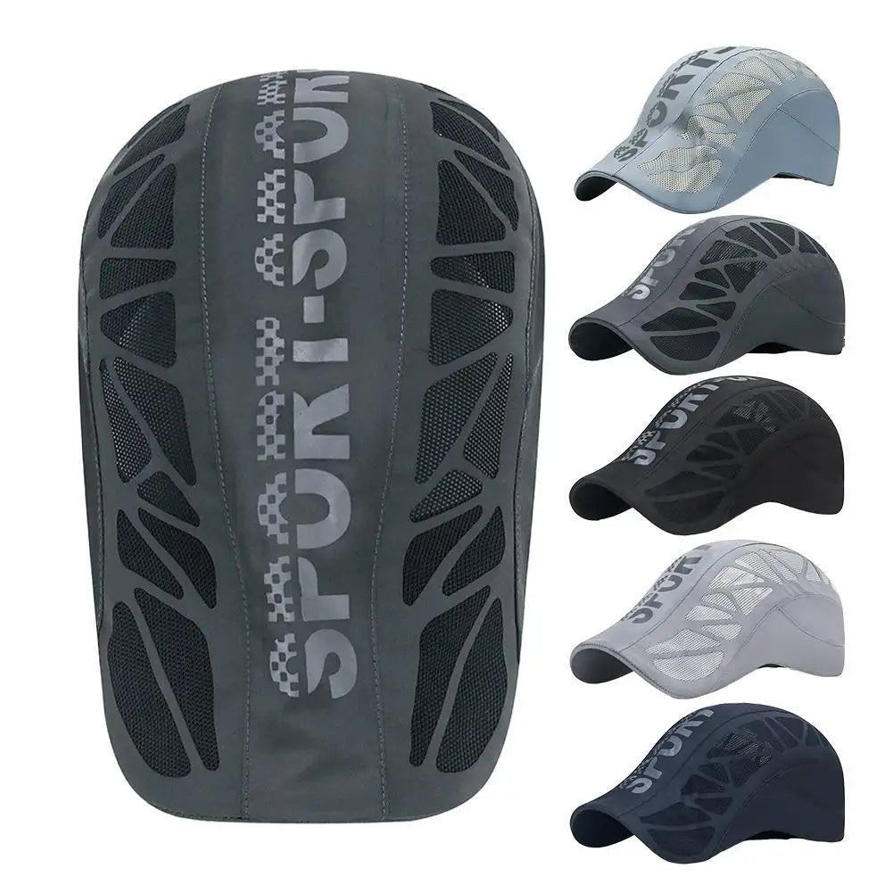 Sport Cap Lightweight Breathable Quick Dry Mesh Stead Hat With Adjustable Fit For Men Women Baseball Hat Golf Driving Cycling