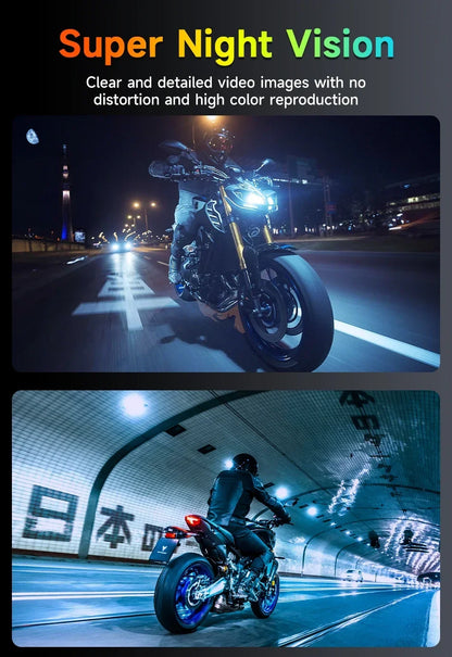Jansite 7 inch 2K Motorcycle Upgrade Module DVR Navigation GPS Wireless CarPlay Waterproof IPX7 TPMS Portable Smart Display Cam