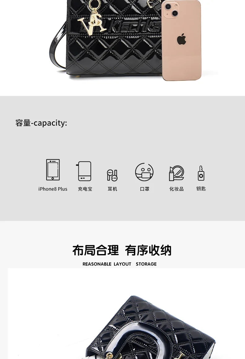 Patent Leather High Quality Female Handbags Luxury Designer Handbag Crossbody Bags Ladies Hand Shoulder Bags for Women Tote Bag