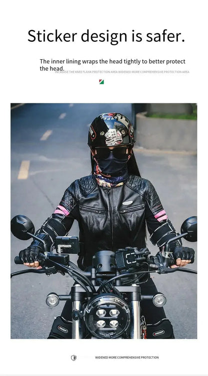 Retro Bucket Half Helmet for Men & Women - Motorcycle & Electric Bike Safety Helmet