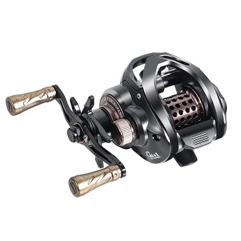 Power Fishingfans Baitcasting Fishing Reel Anti Backlash Long Casting Deep Water No Gear Sense Bait Finesse Lure Raft Angling