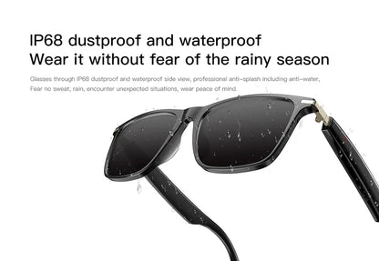 SENBONO Smart Glasses Bluetooth Call Volume Control Music Control Camera Control Built-in Microphone Sunglasses for Men Women