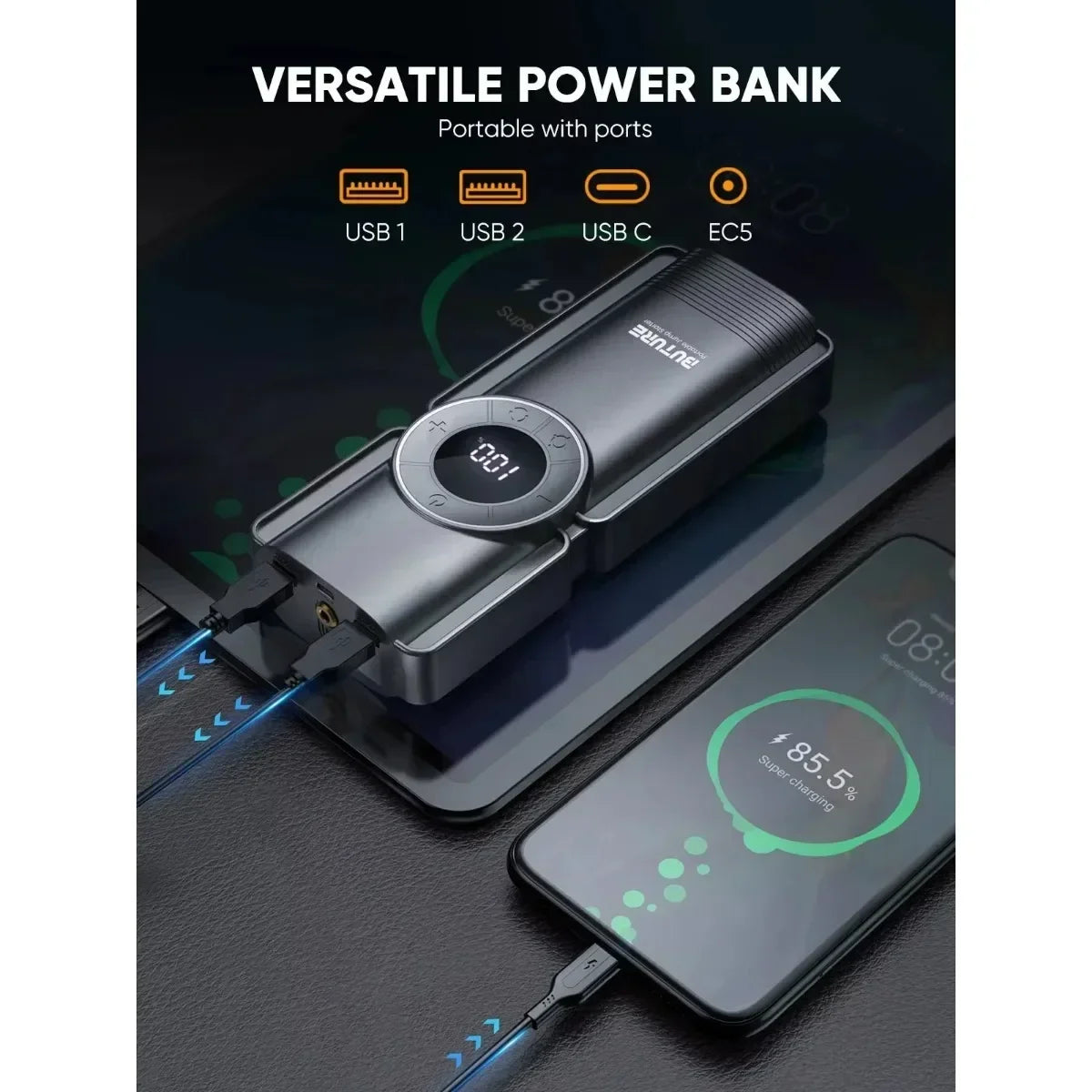 Car 3500A Portable 12V Jump Starter Power Bank 12V Auto Battery Charger Booster Starting Device with Air Compressor 4 in 1