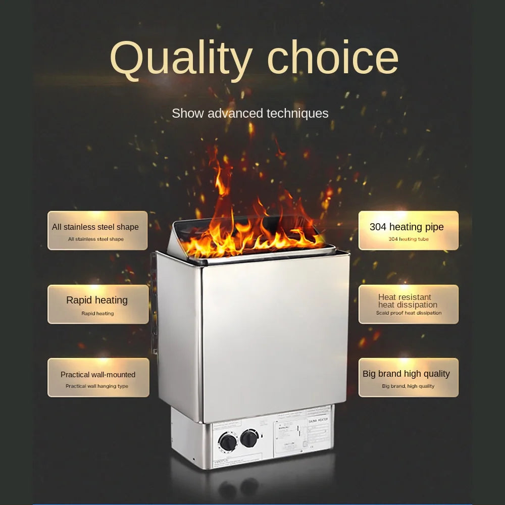 2/3/6/9KW Sauna Heater Internal/External Controller 110V/120V Electric Stove Sauna Rome Heating Furnace Room Dry Equipment