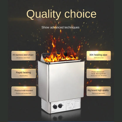 2/3/6/9KW Sauna Heater Internal/External Controller 110V/120V Electric Stove Sauna Rome Heating Furnace Room Dry Equipment