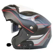 KUQIBAO motorcycle bluetooth helmet double lens uncovered motorcycle helmet with FM large capacity 1200mAh flip helmet