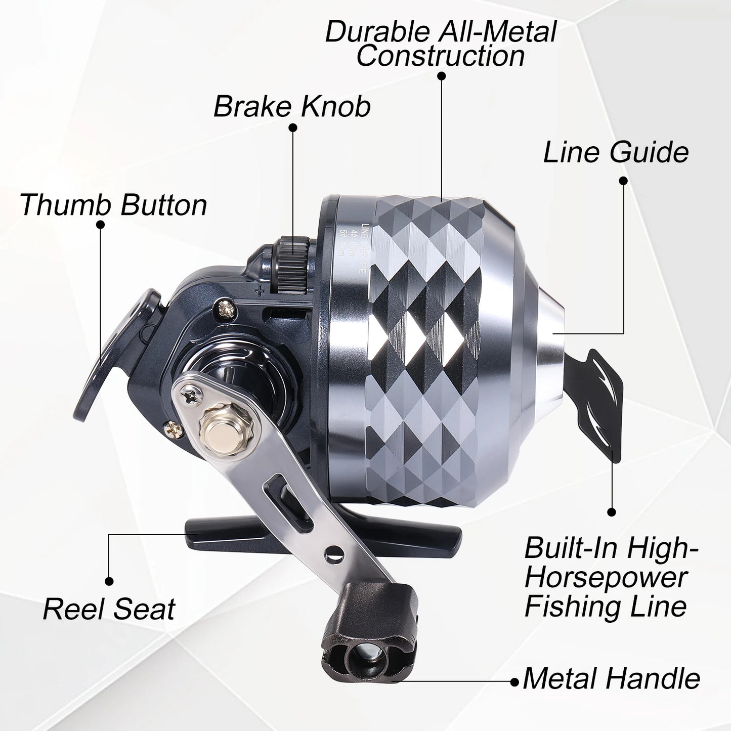 Sougayilang Colorful/Silver Fishing Reel 3.9:1 Gear Ratio&Double Roller Pin Paired with High Quality Ball Bearings Fishing Gear