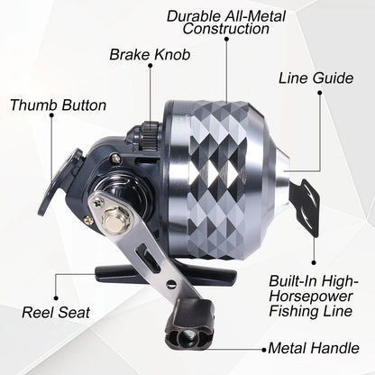 Sougayilang Colorful/Silver Fishing Reel 3.9:1 Gear Ratio&Double Roller Pin Paired with High Quality Ball Bearings Fishing Gear